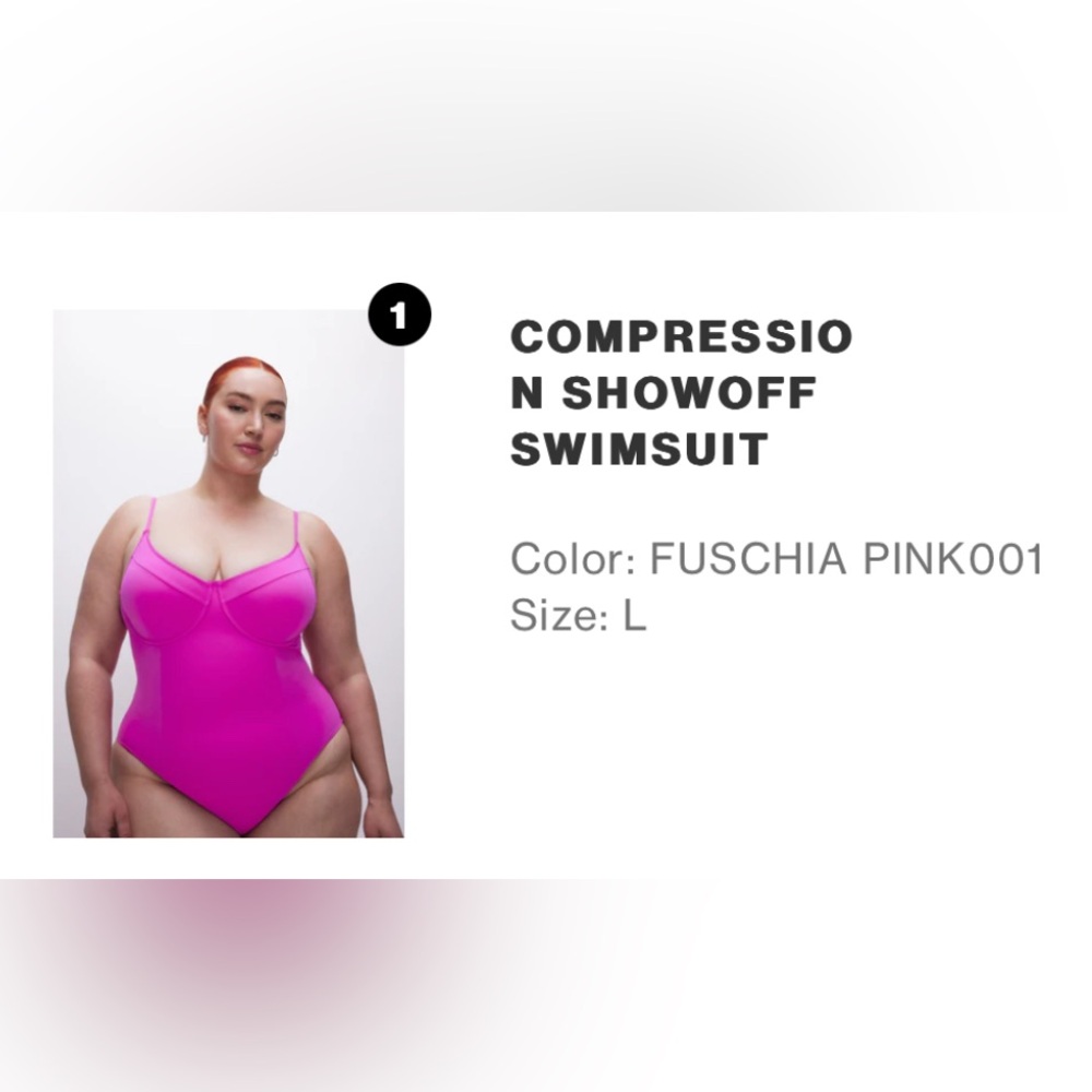 GOOD AMERICAN COMPRESSION SHOW OFF SWIMSUIT